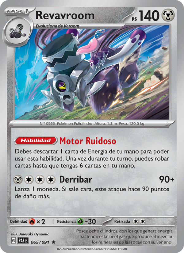 Revavroom 065 — Destinos de Paldea (Spanish Pokémon TCG card)