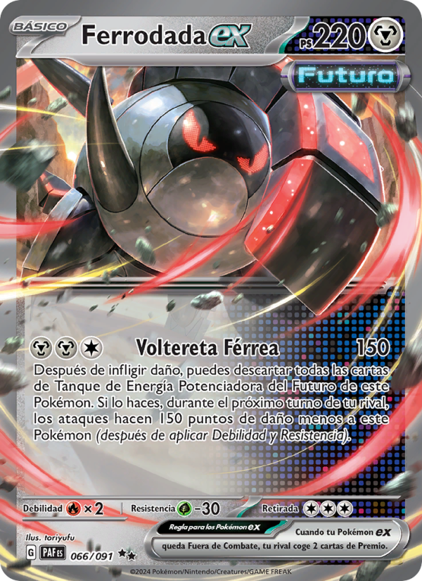 Ferrodada ex 066 — Destinos de Paldea (Spanish Pokémon TCG card)