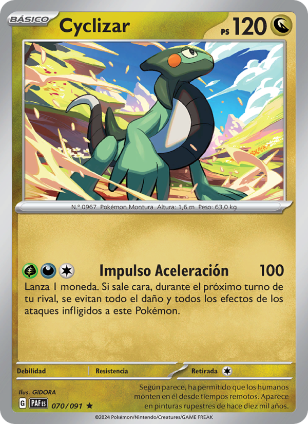 Cyclizar 070 — Destinos de Paldea (Spanish Pokémon TCG card)