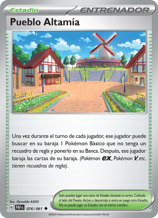 Pueblo Altamía 076 — Destinos de Paldea (Spanish Pokémon TCG card)