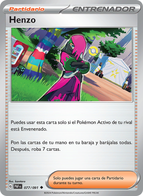 Henzo 077 — Destinos de Paldea (Spanish Pokémon TCG card)