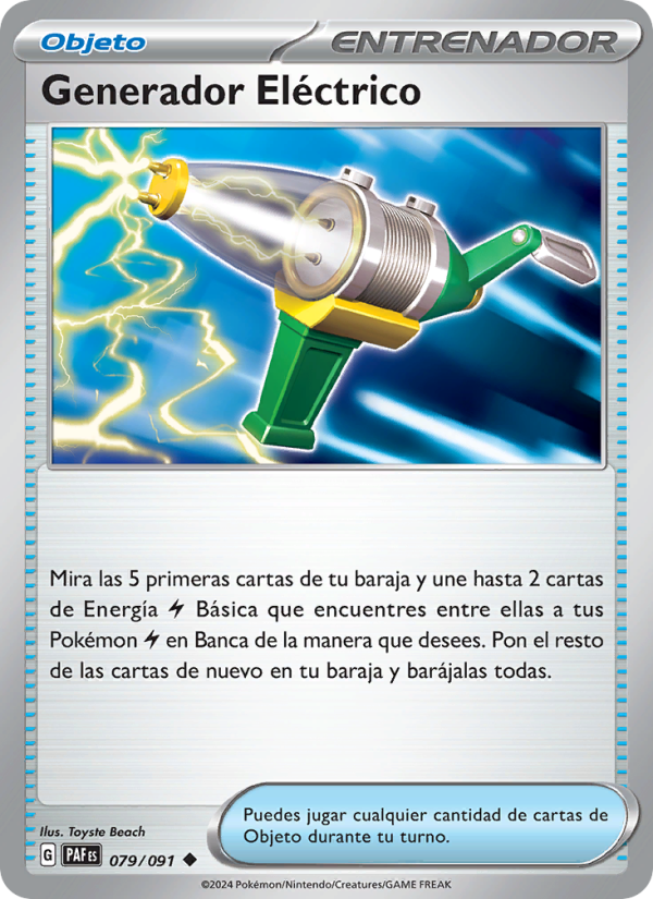 Generador Eléctrico 079 — Destinos de Paldea (Spanish Pokémon TCG card)