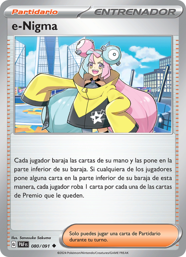 e-Nigma 080 — Destinos de Paldea (Spanish Pokémon TCG card)