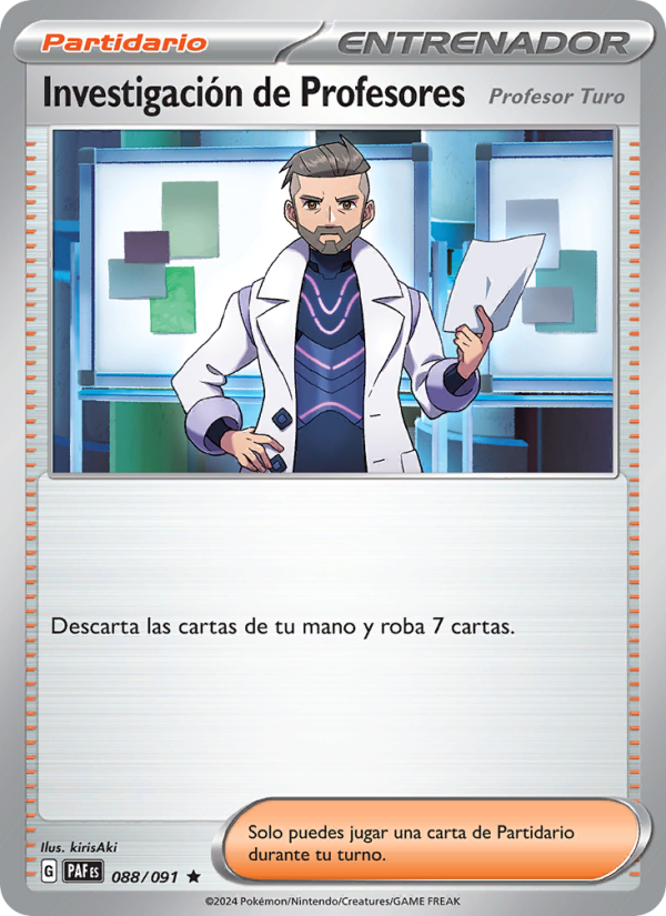 Investigación de Profesores 088 — Destinos de Paldea (Spanish Pokémon TCG card)