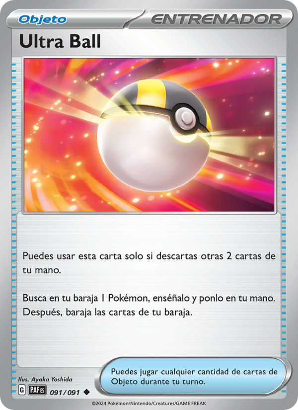 Ultra Ball 091 — Destinos de Paldea (Spanish Pokémon TCG card)