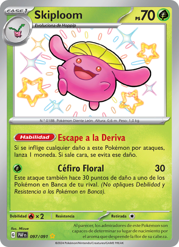 Skiploom 097 — Destinos de Paldea (Spanish Pokémon TCG card)
