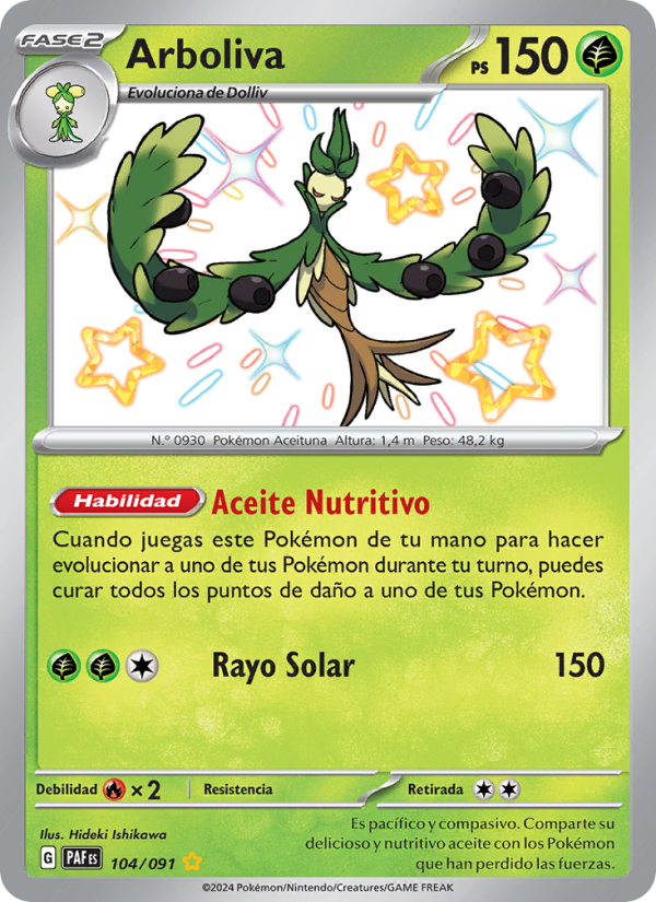 Arboliva 104 — Destinos de Paldea (Spanish Pokémon TCG card)