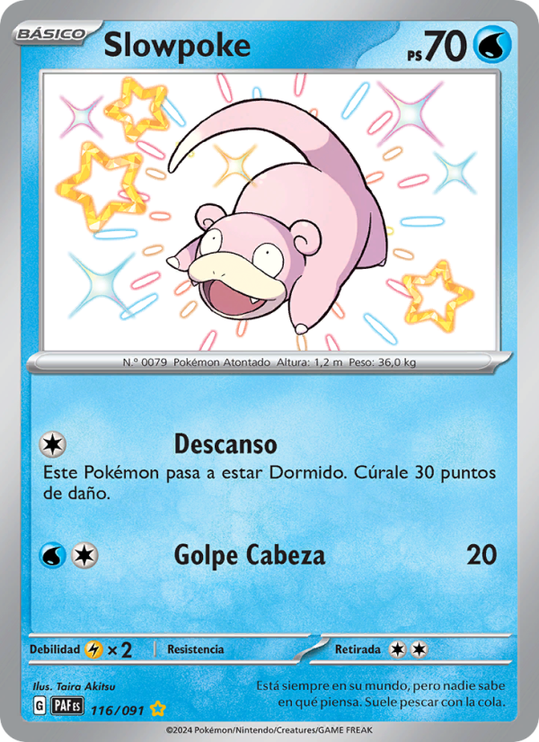 Slowpoke 116 — Destinos de Paldea (Spanish Pokémon TCG card)