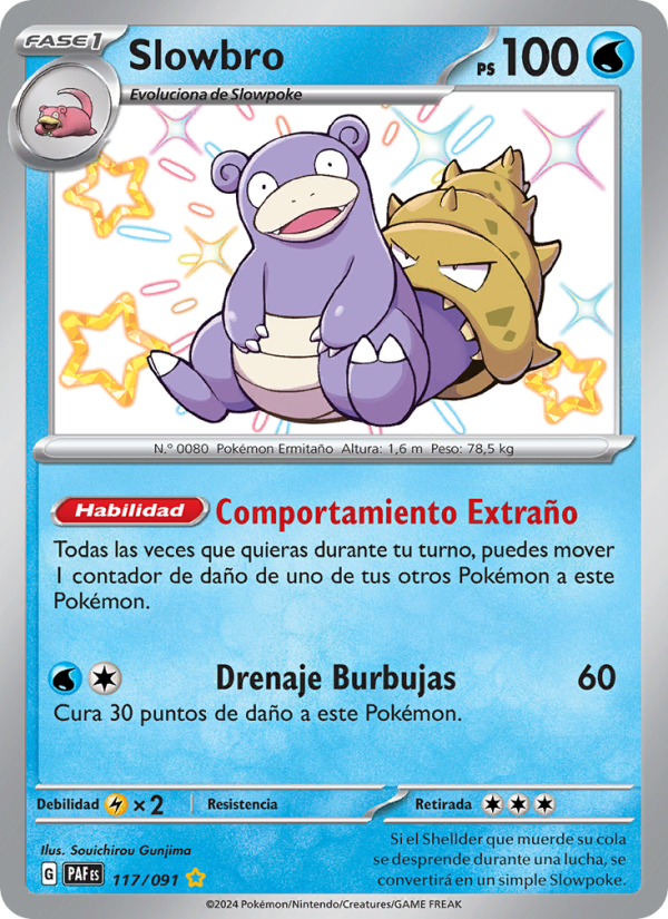 Slowbro 117 — Destinos de Paldea (Spanish Pokémon TCG card)