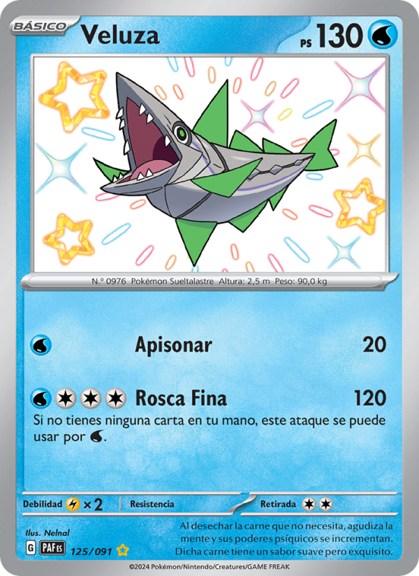 Veluza 125 — Destinos de Paldea (Spanish Pokémon TCG card)