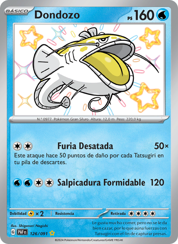 Dondozo 126 — Destinos de Paldea (Spanish Pokémon TCG card)