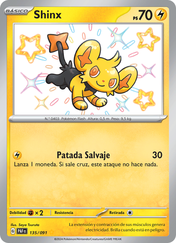 Shinx 135 — Destinos de Paldea (Spanish Pokémon TCG card)