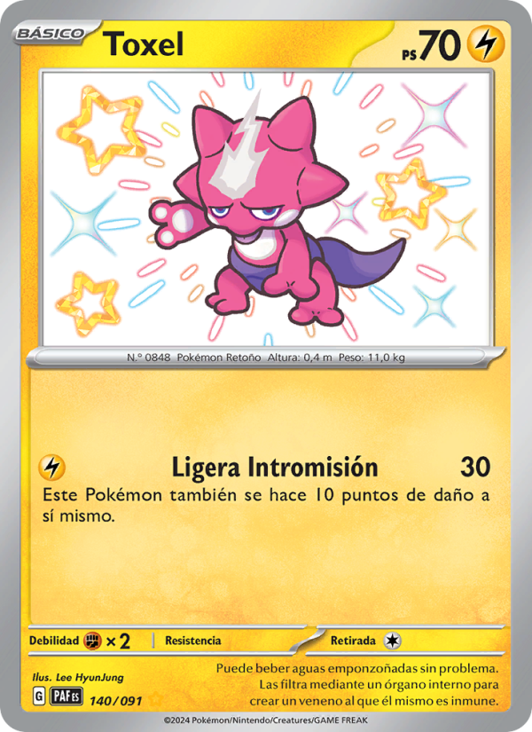 Toxel 140 — Destinos de Paldea (Spanish Pokémon TCG card)