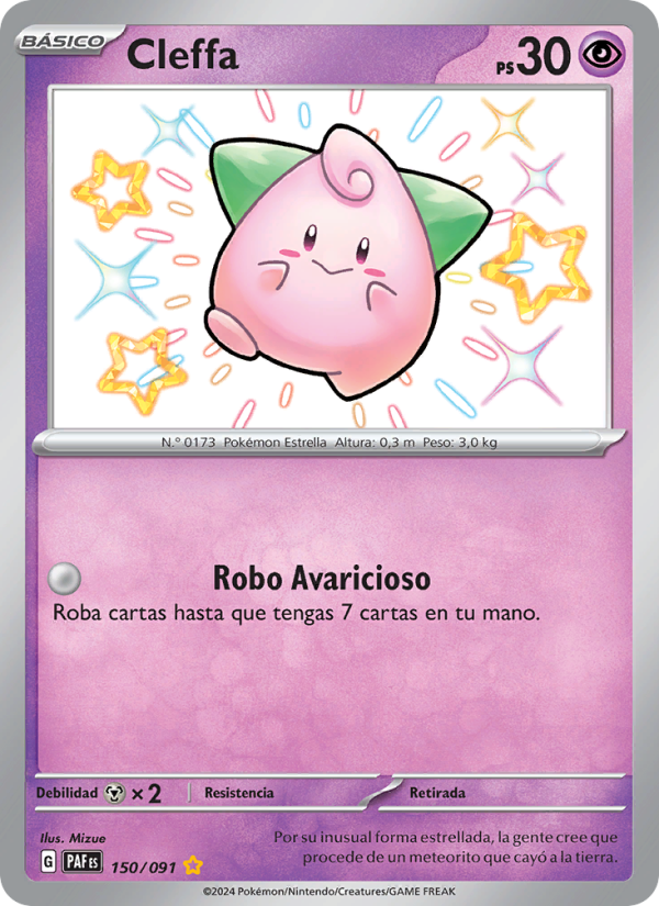 Cleffa 150 — Destinos de Paldea (Spanish Pokémon TCG card)