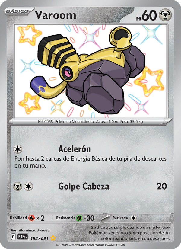Varoom 192 — Destinos de Paldea (Spanish Pokémon TCG card)