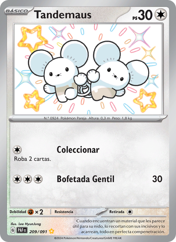 Tandemaus 209 — Destinos de Paldea (Spanish Pokémon TCG card)