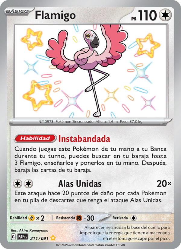 Flamigo 211 — Destinos de Paldea (Spanish Pokémon TCG card)