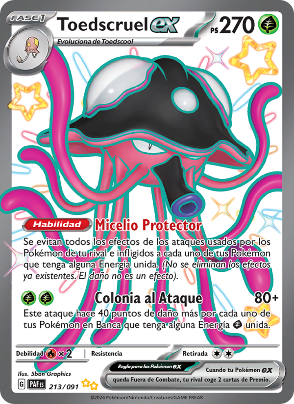 Toedscruel ex 213 — Destinos de Paldea (Spanish Pokémon TCG card)