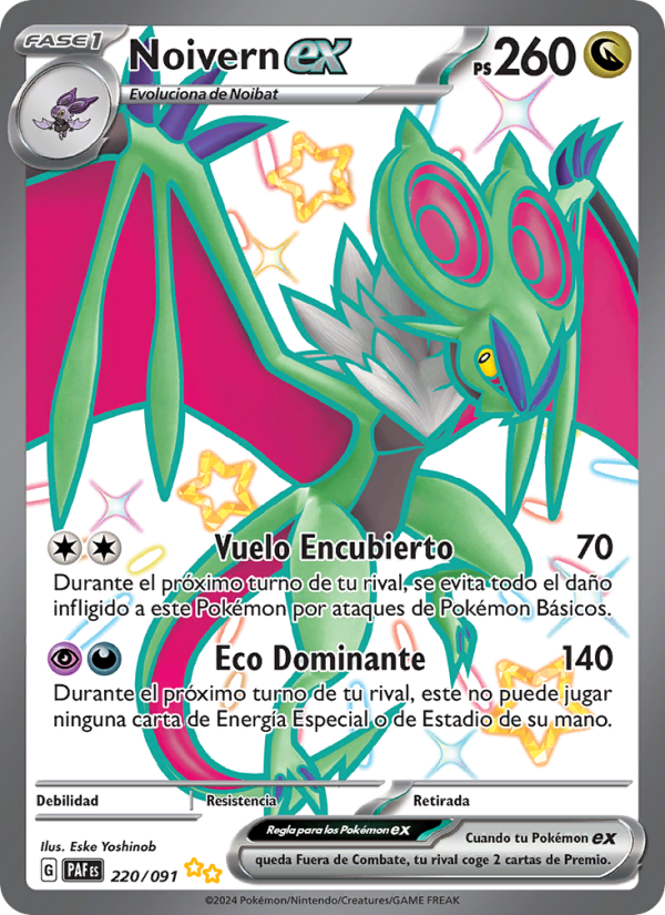 Noivern ex 220 — Destinos de Paldea (Spanish Pokémon TCG card)