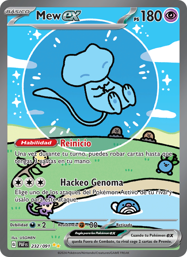 Mew ex 232 — Destinos de Paldea (Spanish Pokémon TCG card)