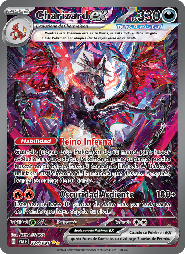 Charizard ex 234 — Destinos de Paldea (Spanish Pokémon TCG card)
