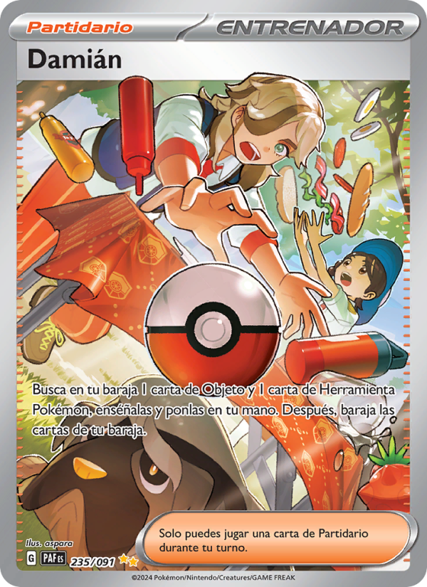 Damián 235 — Destinos de Paldea (Spanish Pokémon TCG card)
