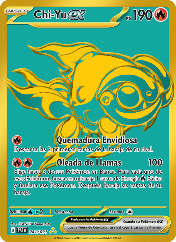Chi-Yu ex 241 — Destinos de Paldea (Spanish Pokémon TCG card)