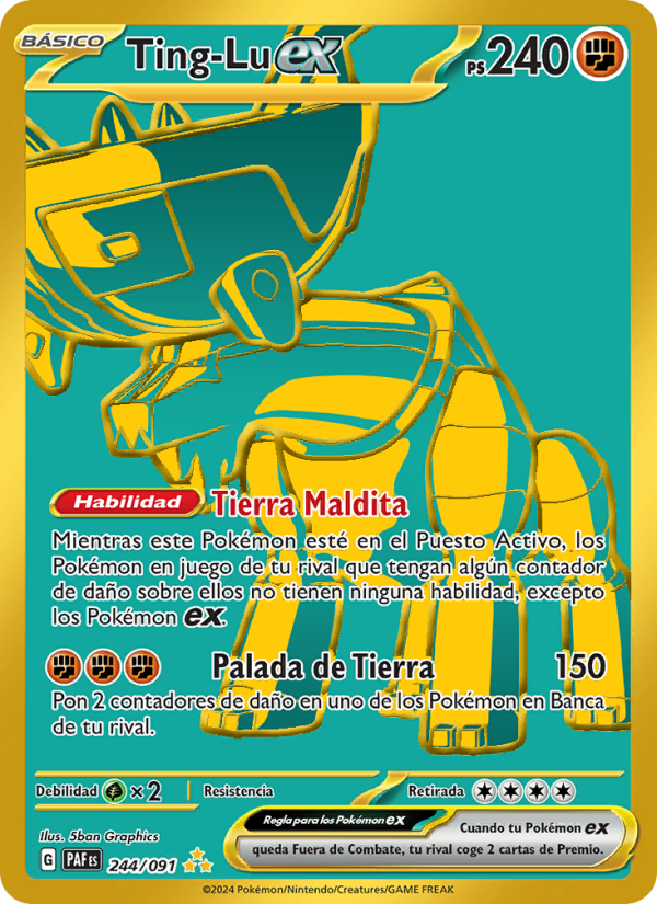 Ting-Lu ex 244 — Destinos de Paldea (Spanish Pokémon TCG card)