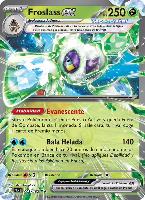 Froslass ex 003 — Brecha Paradójica (Spanish Pokémon TCG card)