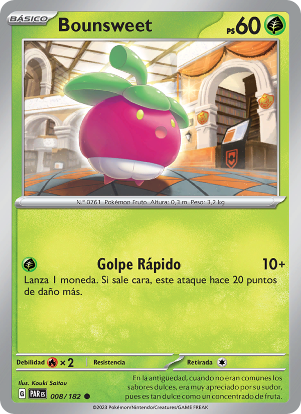 Bounsweet 008 — Brecha Paradójica (Spanish Pokémon TCG card)