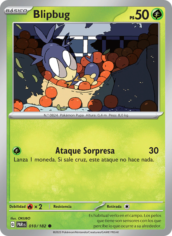 Blipbug 010 — Brecha Paradójica (Spanish Pokémon TCG card)
