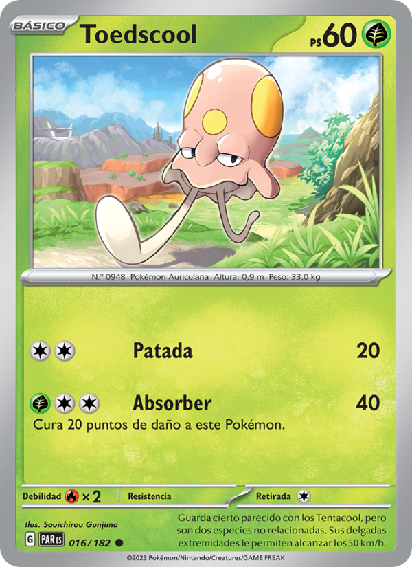 Toedscool 016 — Brecha Paradójica (Spanish Pokémon TCG card)