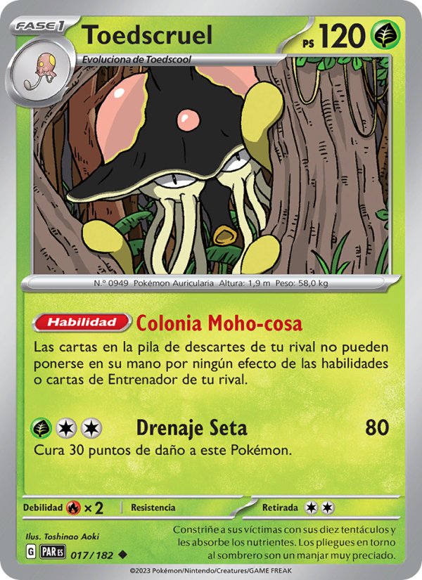 Toedscruel 017 — Brecha Paradójica (Spanish Pokémon TCG card)