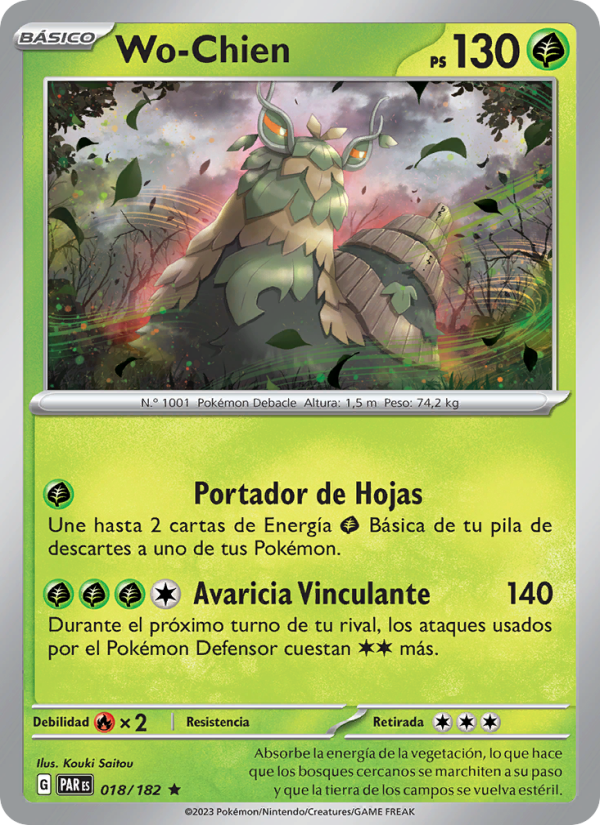 Wo-Chien 018 — Brecha Paradójica (Spanish Pokémon TCG card)