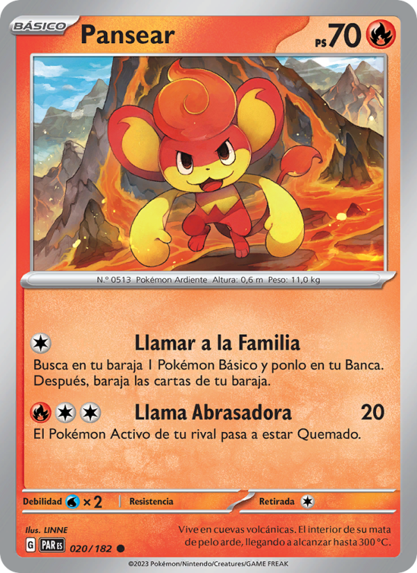 Pansear 020 — Brecha Paradójica (Spanish Pokémon TCG card)
