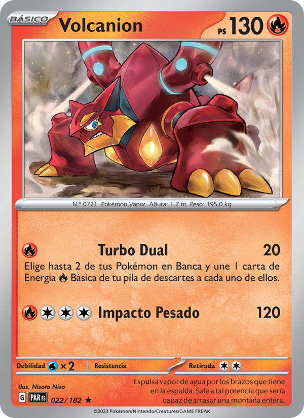Volcanion 022 — Brecha Paradójica (Spanish Pokémon TCG card)