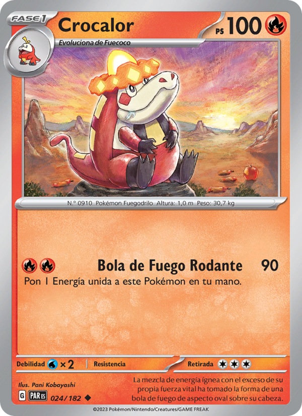 Crocalor 024 — Brecha Paradójica (Spanish Pokémon TCG card)