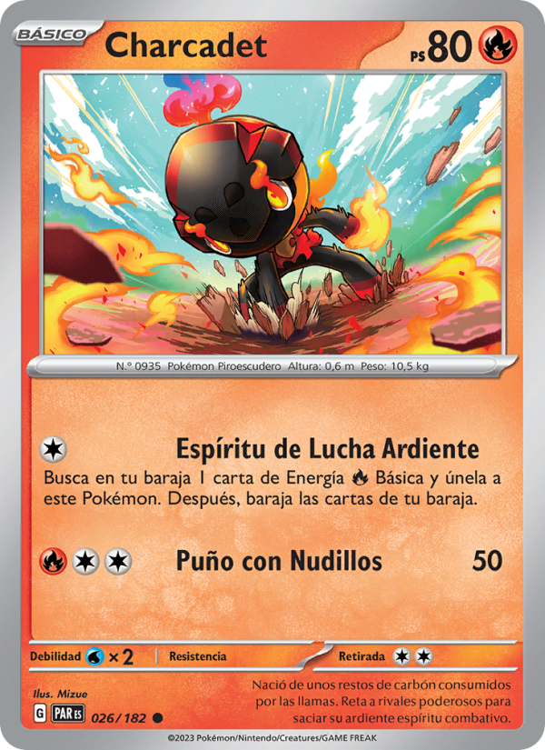 Charcadet 026 — Brecha Paradójica (Spanish Pokémon TCG card)