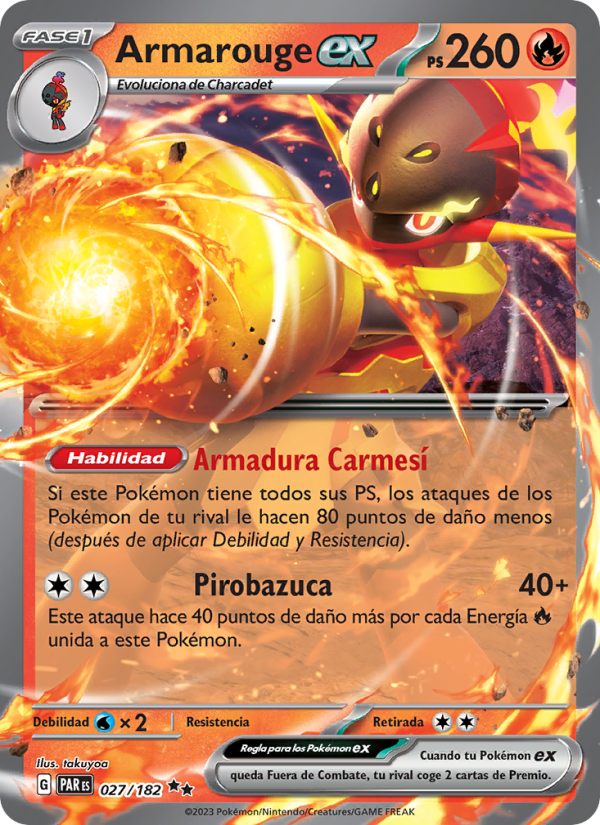 Armarouge ex 027 — Brecha Paradójica (Spanish Pokémon TCG card)