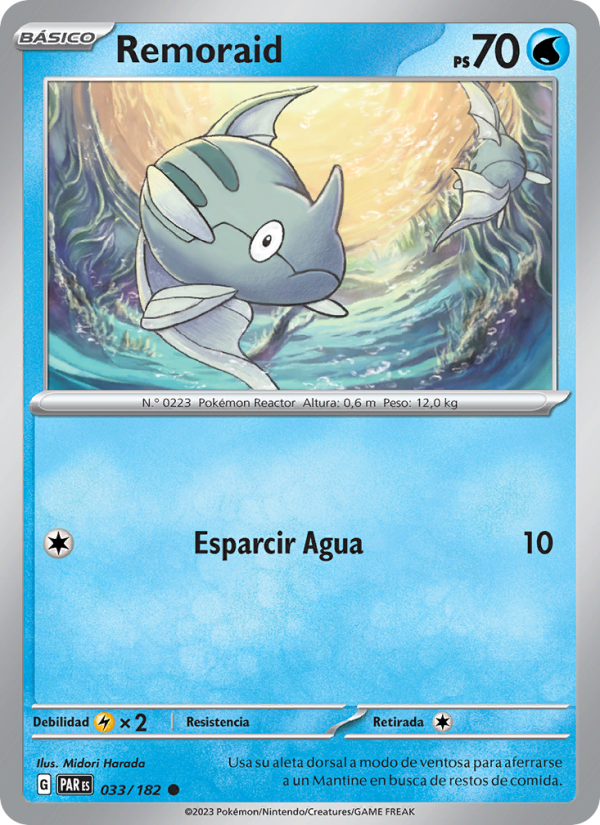 Remoraid 033 — Brecha Paradójica (Spanish Pokémon TCG card)