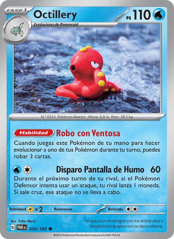 Octillery 034 — Brecha Paradójica (Spanish Pokémon TCG card)
