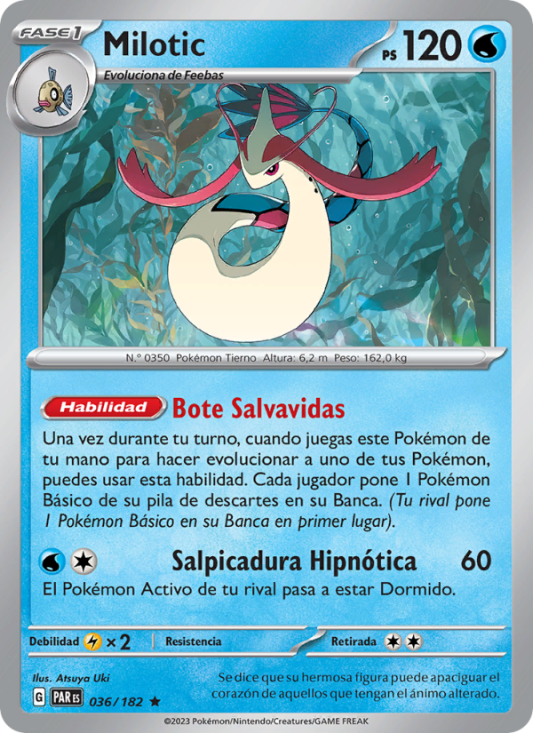 Milotic 036 — Brecha Paradójica (Spanish Pokémon TCG card)