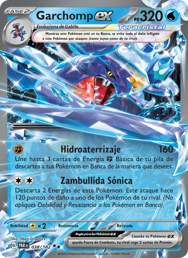 Garchomp ex 038 — Brecha Paradójica (Spanish Pokémon TCG card)