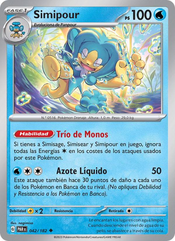 Simipour 042 — Brecha Paradójica (Spanish Pokémon TCG card)