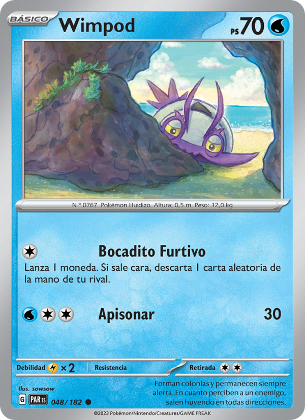 Wimpod 048 — Brecha Paradójica (Spanish Pokémon TCG card)