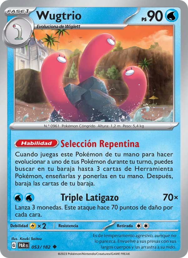 Wugtrio 053 — Brecha Paradójica (Spanish Pokémon TCG card)
