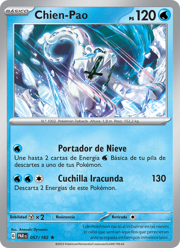 Chien-Pao 057 — Brecha Paradójica (Spanish Pokémon TCG card)