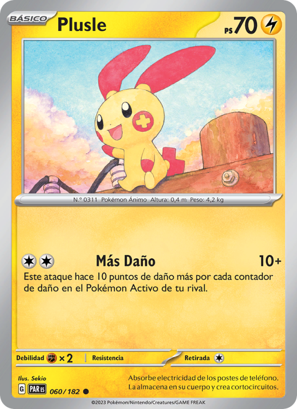 Plusle 060 — Brecha Paradójica (Spanish Pokémon TCG card)