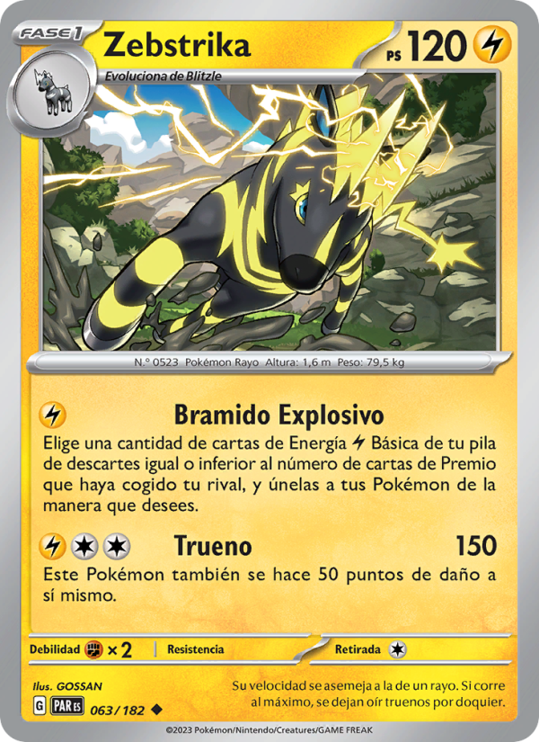 Zebstrika 063 — Brecha Paradójica (Spanish Pokémon TCG card)