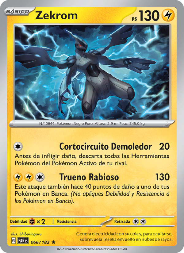 Zekrom 066 — Brecha Paradójica (Spanish Pokémon TCG card)